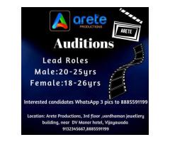 Auditions for male and female lead roles
