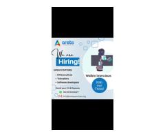 We are hiring jobs for HR Executives,telecallers,Software developers.