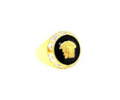 22K Gold Big Versace Ring