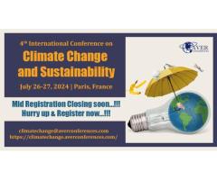 4th International Conference on Climate Change & Sustainability