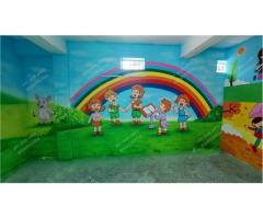 Play School Wall Painting Art Work From Hyderabad