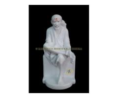 Buy 9 Inch Marble Sai Baba Statue - Exquisite Handcrafted Sculpture