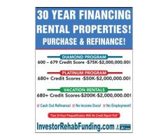600+ CREDIT – 30 YEAR RENTAL PROPERTY FINANCING – Up To $5,000,000.00!